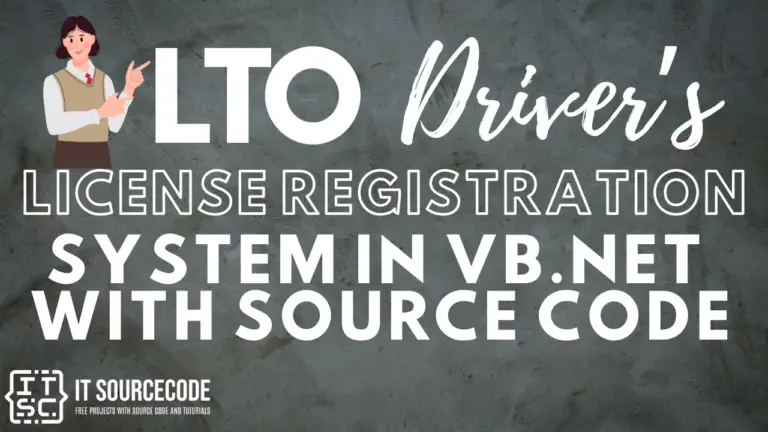 LTO Driver's License Registration System in VB.Net with Source Code