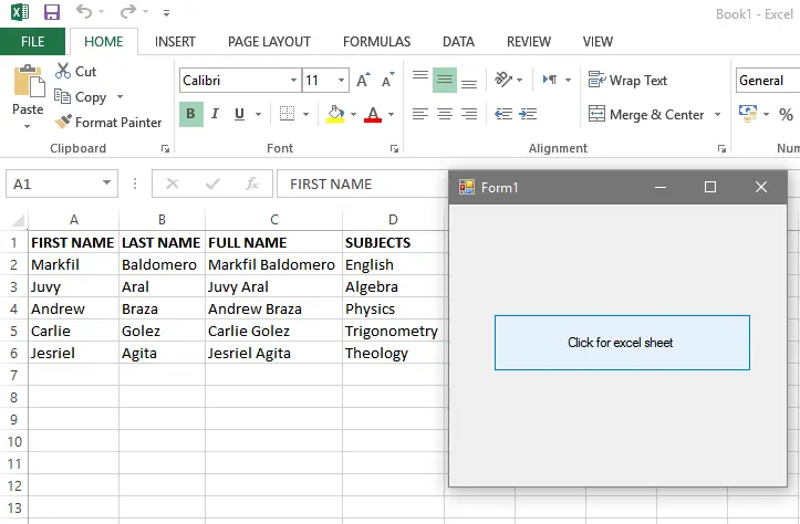 Create an Excel File Using Visual Basic.Net