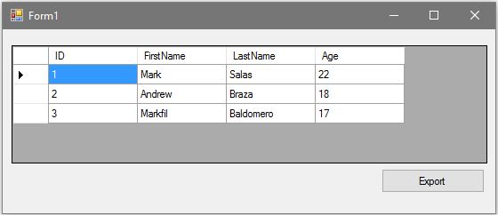 export datagridview to excel vb net 2010