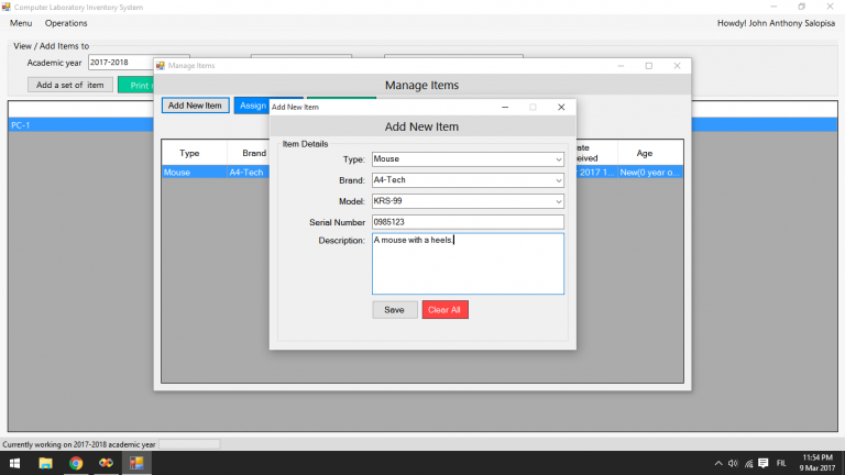 Laboratory Inventory Management System Project