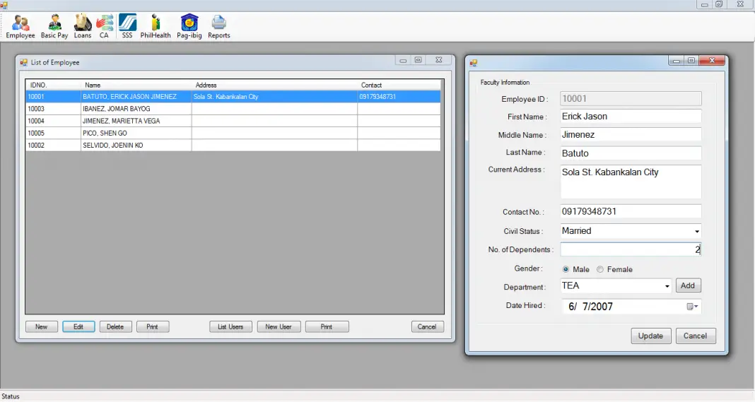 109 - Update Statement Using Visual Basic Application for Managing ...