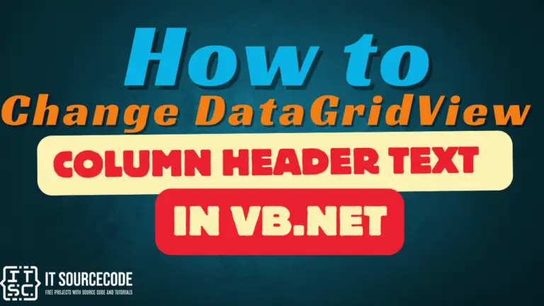 How to Change DataGridView Column Header Text in VB.Net
