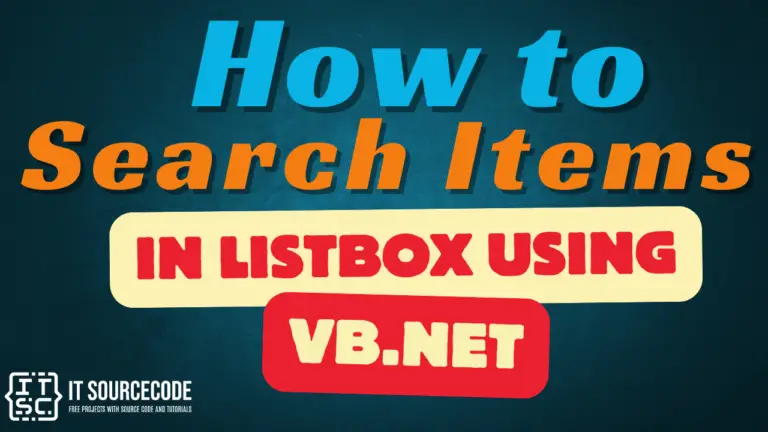 How to Search Items in ListBox Using VB.Net