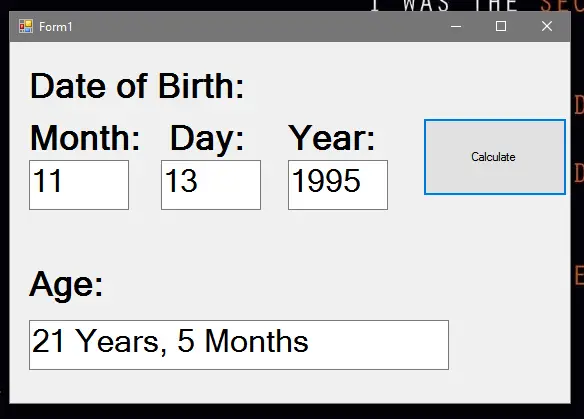 How to Calculate Age using VB.Net