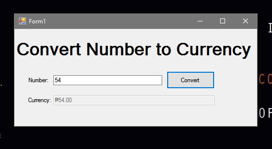 How to Convert Number to Currency in Textbox Using VB.Net