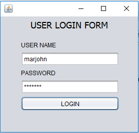 Create a Login Form Using Java