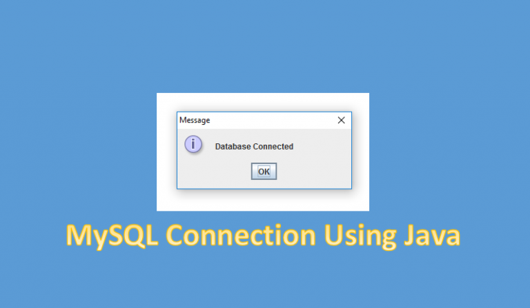 create mysql connection using java