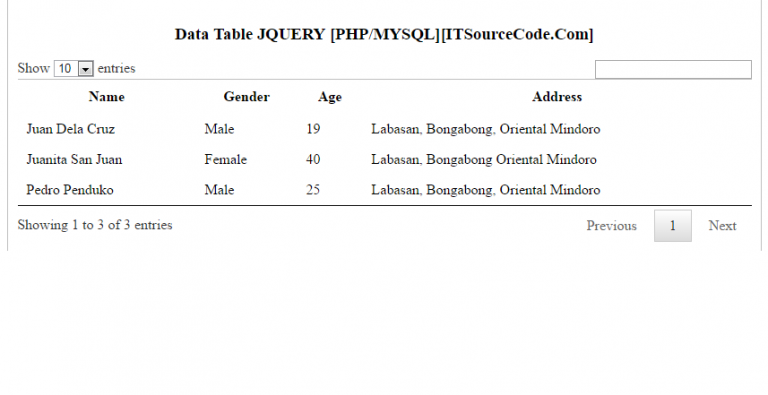 DataTable JQuery Plug-in To Make Google-Like Search Engine Using PHP/MySQL