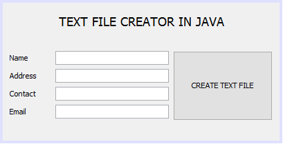 Writing Text File Using Java