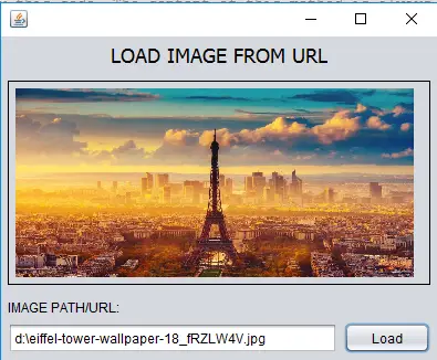 load image path jlabel using Java