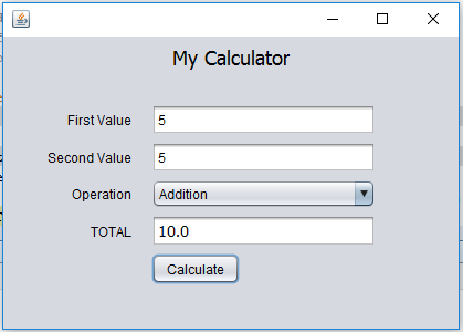 Basic Calculator using Java