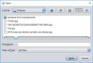 Display Image Using Java File Chooser - FREE