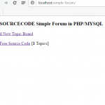Create a Simple Forum Using PHP/MYSQL