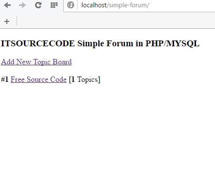 Create a Simple Forum Using PHP/MYSQL