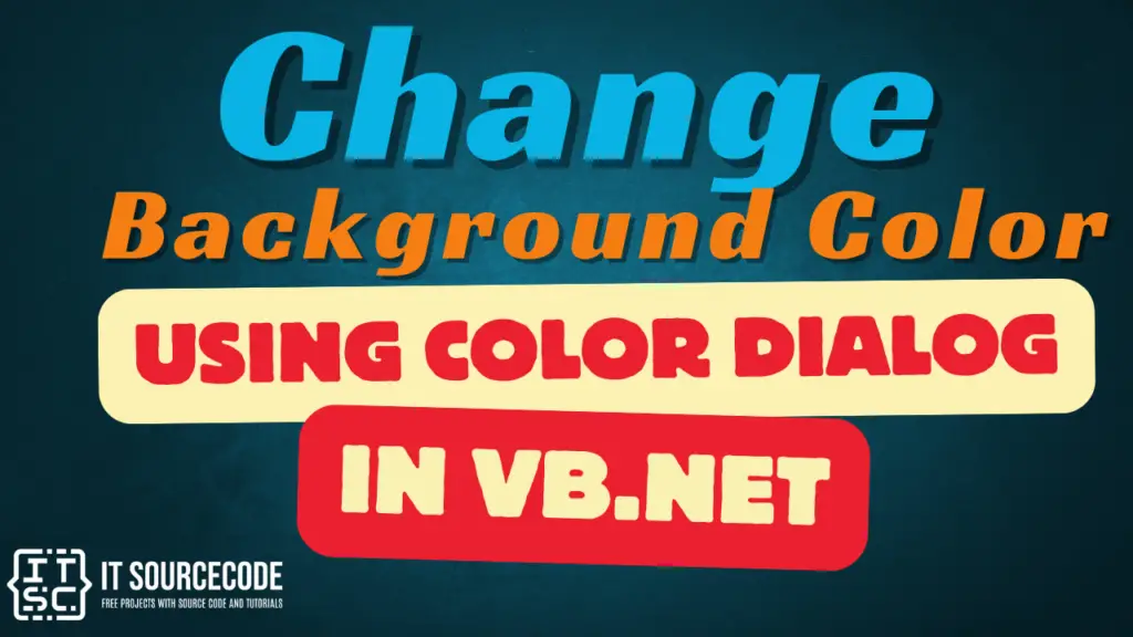 Change Background Color Using Color Dialog in VB.Net
