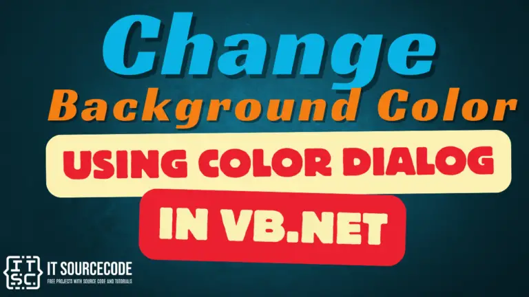Change Background Color Using Color Dialog in VB.Net