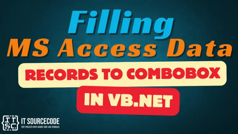 Filling MS Access Data Records to ComboBox in VB.Net