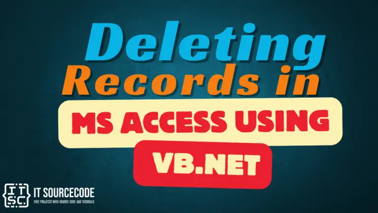 Deleting Records in MS Access Using VB.Net