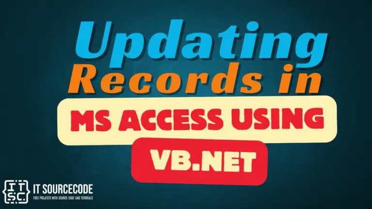 Updating Records in MS Access Using VB.Net