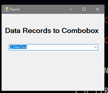 Filling MS Access Data Records to ComboBox in VB.Net