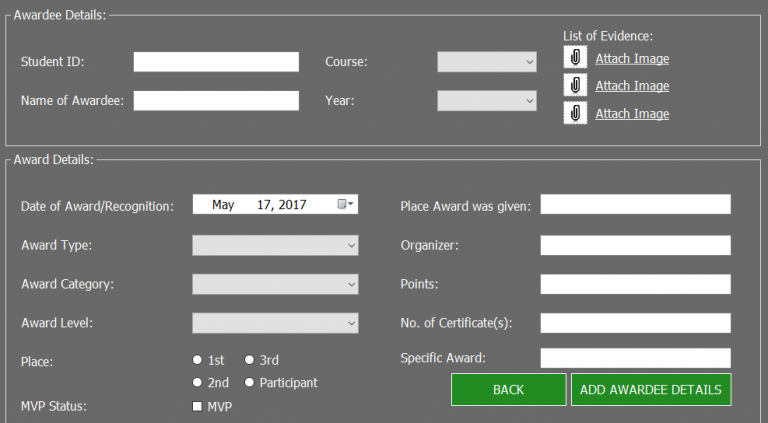 Complete Award Automated Recording System using VB.Net