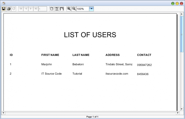 View Report Using iReport and Jasperreport in Java