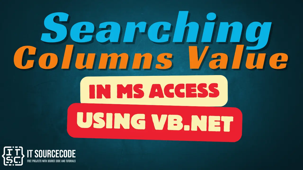 Searching Columns Value In MS Access Using VB.Net