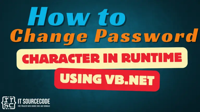 How to Change Password Character in Runtime Using VB.Net