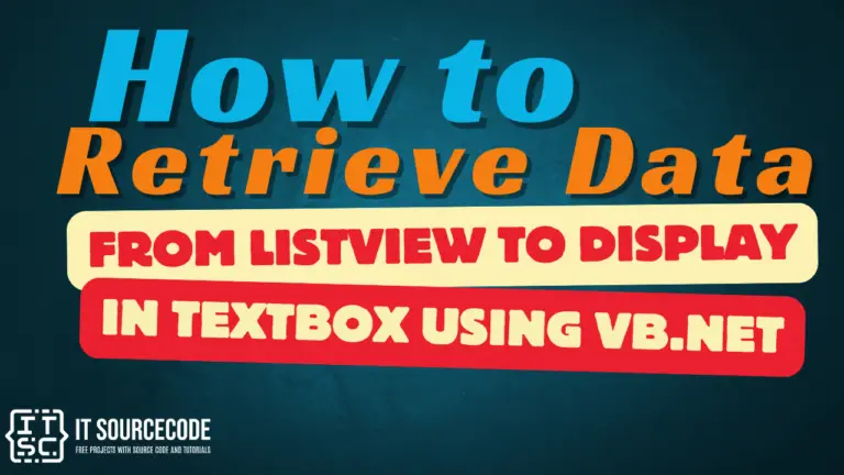 How to Retrieve Data from ListView to Display in TextBox Using VB.Net