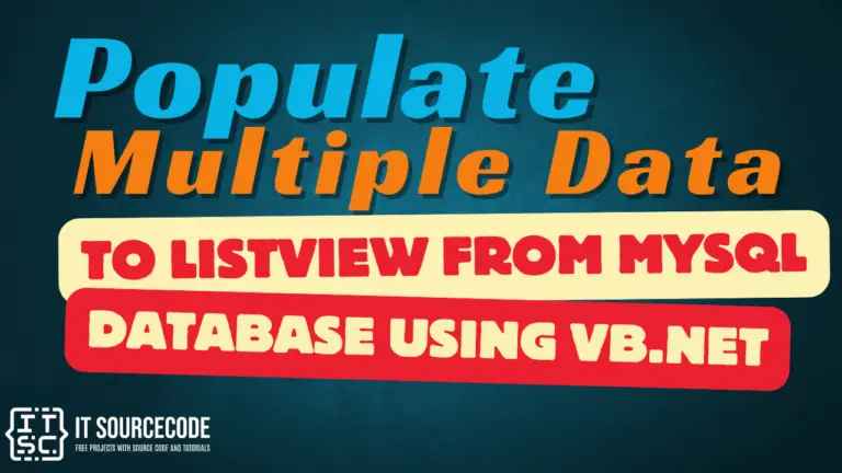 Populate Multiple Data to ListView From MySQL Database Using VB.Net