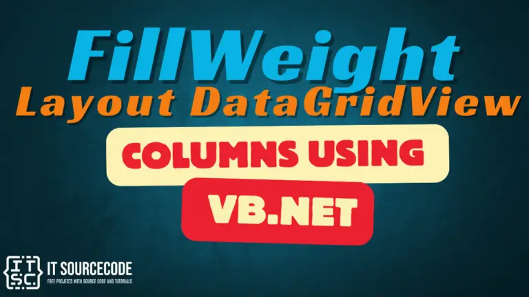 FillWeight Layout DataGridView Columns Using VB.Net