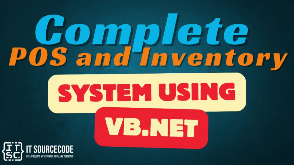 Complete POS and Inventory System Using VB.Net