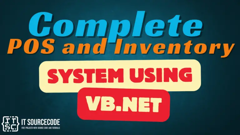 Complete POS and Inventory System Using VB.Net