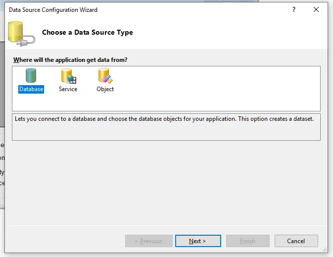 choose a data source type