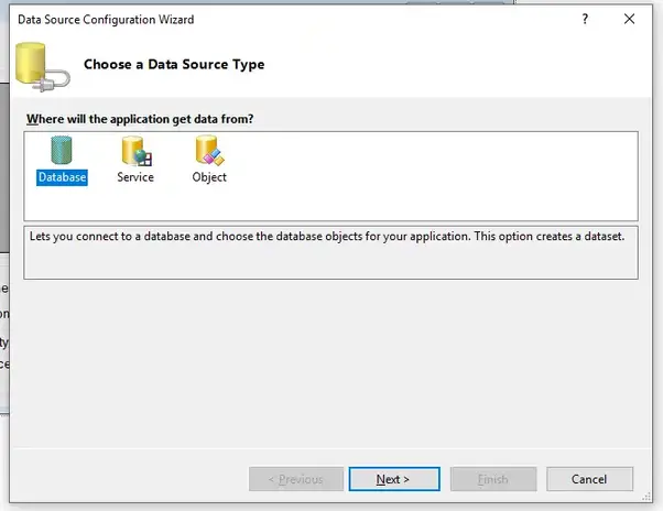 choose a data source type