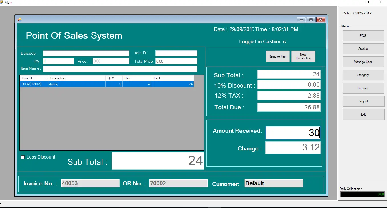 Point Of Sale And Inventory System Source Code Vb Net Projects 2019