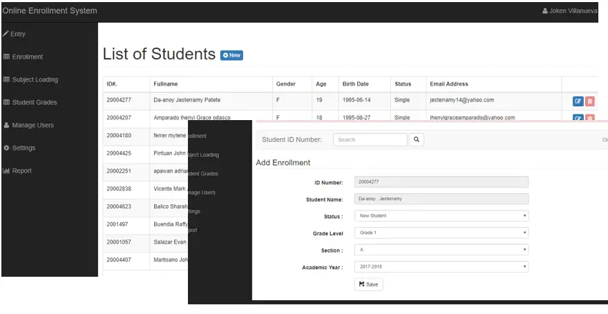 online registration system thesis