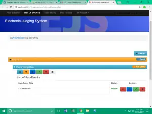 electronic judging system text-poll