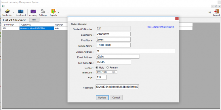 Internet Laboratory Management System