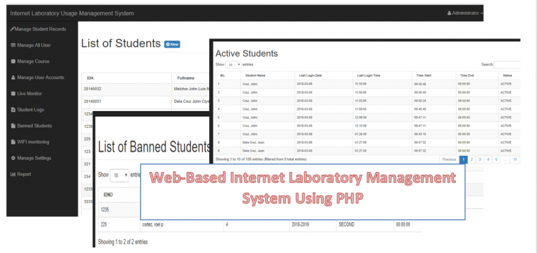 Web-Based Internet Laboratory Management System Using PHP