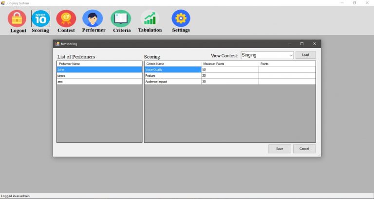 KCC Judging System Using MySQL in VB.Net