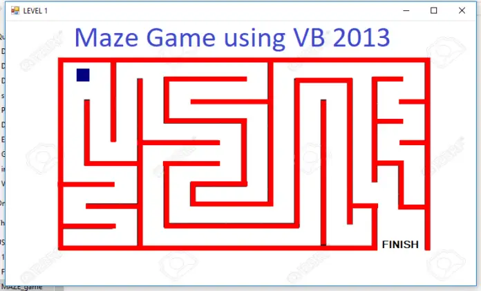 Maze Game in Visual Basic 2013 with source code sample