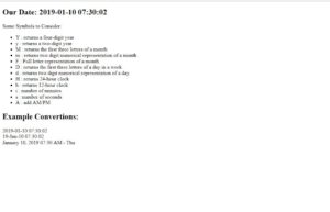mysql date format