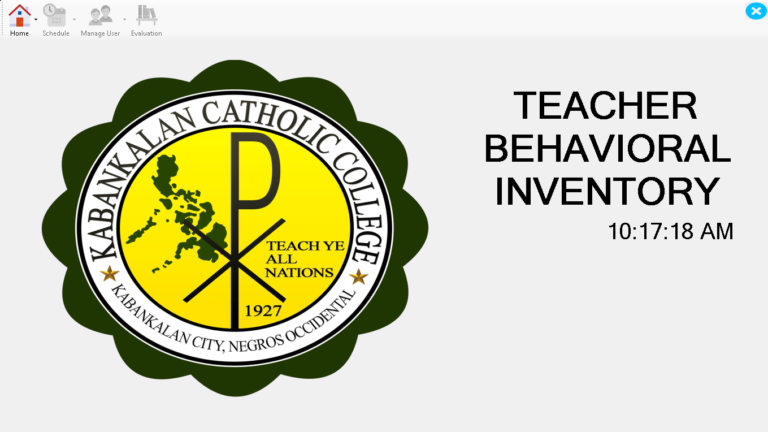 KCC Teachers Behavioral Inventory System Source Code Version 1