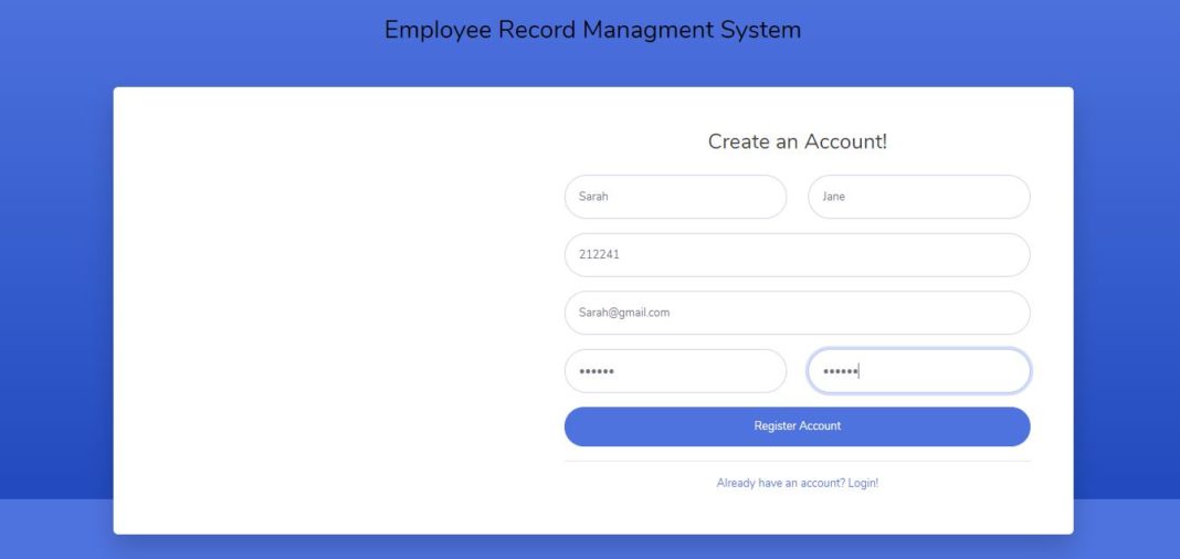 employee management system project in php with source code