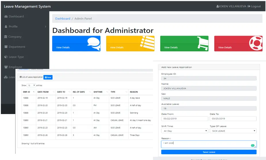 Leave Management System Source Code