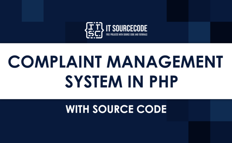 Complaint Management System in PHP with Source Code