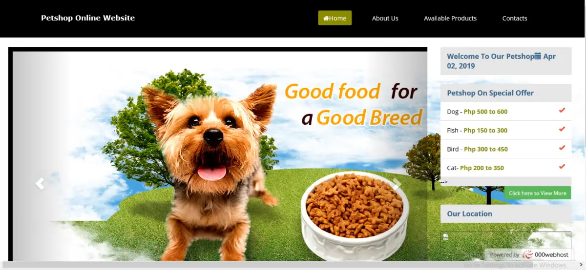 Online Pet Shop Management System in PHP With Source Code