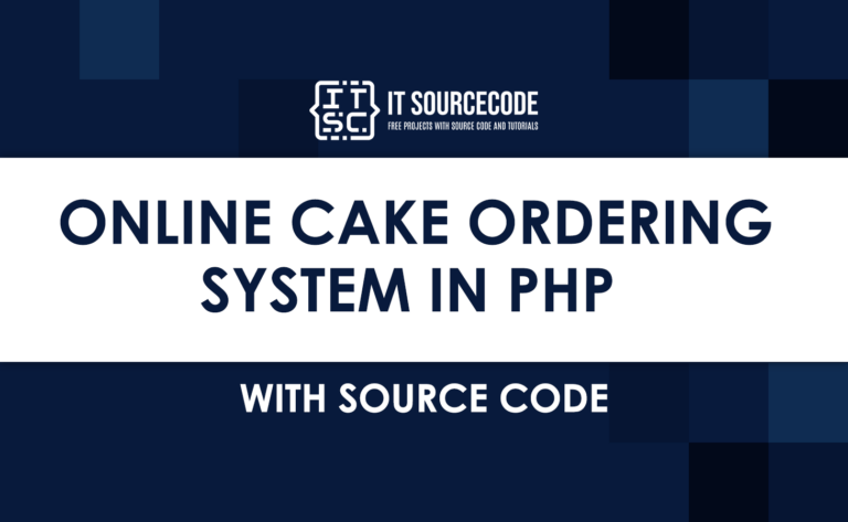 Online Cake Ordering System in php with source code