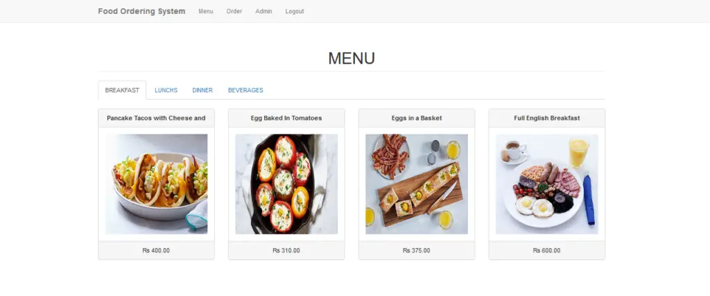 Online Food Ordering System Project In Php With Source Code Video